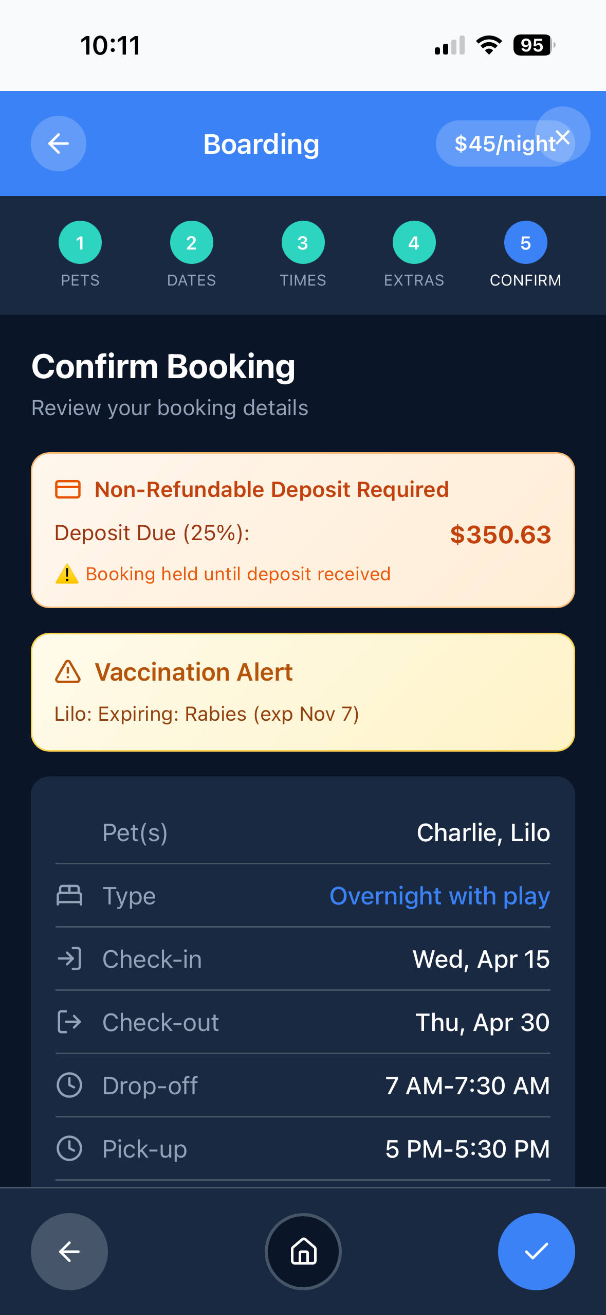 Book'n upcoming bookings